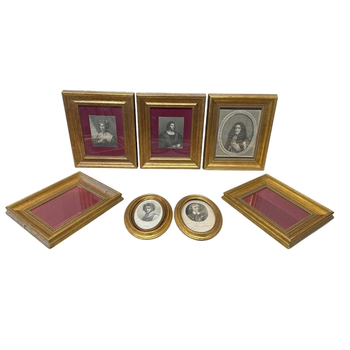 1583 - Quantity of picture frames to include a good 19th century gilt gesso frame with Acanthus detail, 39c... 