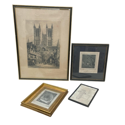 1619 - A quantity of architectural related antique engravings / prints, mostly ecclesiastical, after B. Col... 