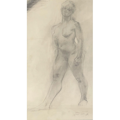 1624 - John W. Mills (1933-2023) - Two female nude full body portraits, each signed and dated 1959, pencil ... 