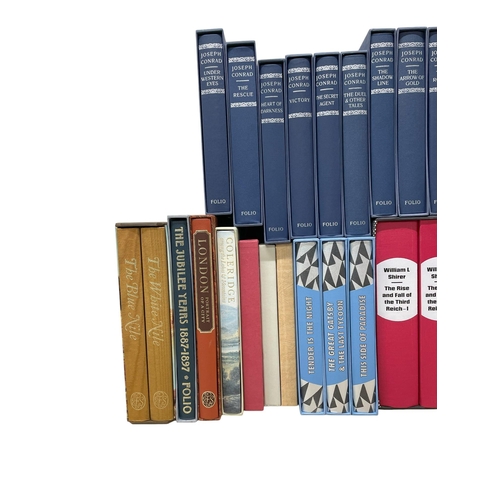 693 - Folio Society - mixed collection of Folio books to include The Works of Joseph Conrad, F. Scott Fitz... 