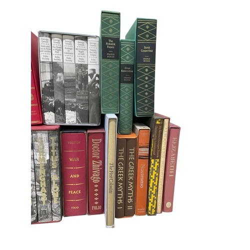 698 - Folio Society - mixed collection of Folio books to include Charles Dickens, George Orwell, Mervyn Pe... 