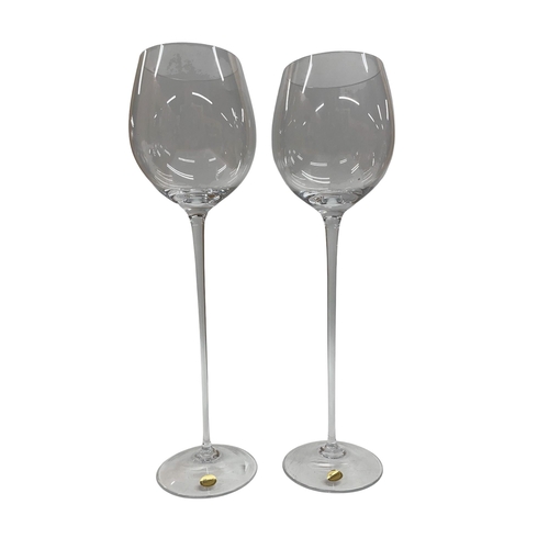 423 - Collection of Moser oversized 'Snifters Club' wine glasses together with a glass cake stand, each of... 