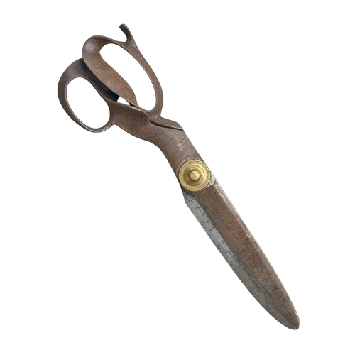 563 - Pair of large R. Heinisch 'Inventor' seamstress scissors, L 36cm