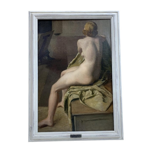 1621 - John Dickson Batten (1860-1932) - Nude portrait, inscribed Batten to plaque mount and twice verso, a... 