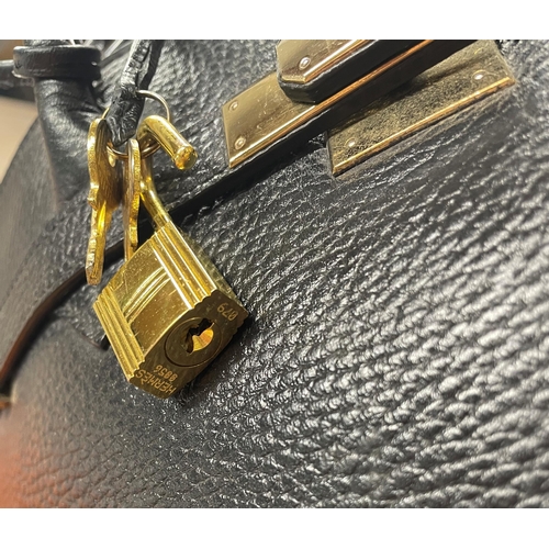 162 - Hermès Black Birkin 40 Togo leather handbag, having polished gold-tone hardware, dual rolled leather... 