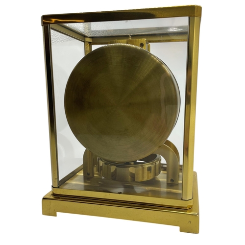 217 - Jaeger Le Coultre Swiss Atmos clock, circa 1960/70's, no. 129408, Arabic quarters to chapter ring, b... 