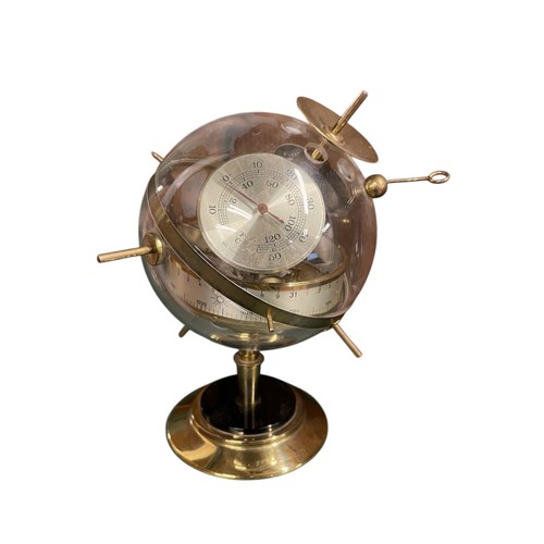 635 - A retro 20th century President West German Sputnik themed barometer weather station, H 20cm