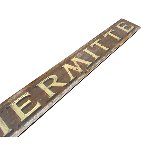 1003 - Advertising - 'L. Hermitte' antique hand painted French shop sign, 415 x 44cm