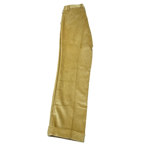 571 - Men's House Of Bruar mustard yellow corduroy trousers, BNWT, size 36R