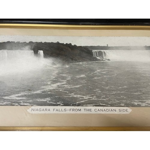 1628A - ' Niagara Falls - From The Canadian Side ', early monochrome panoramic photograph, depicting the fal... 