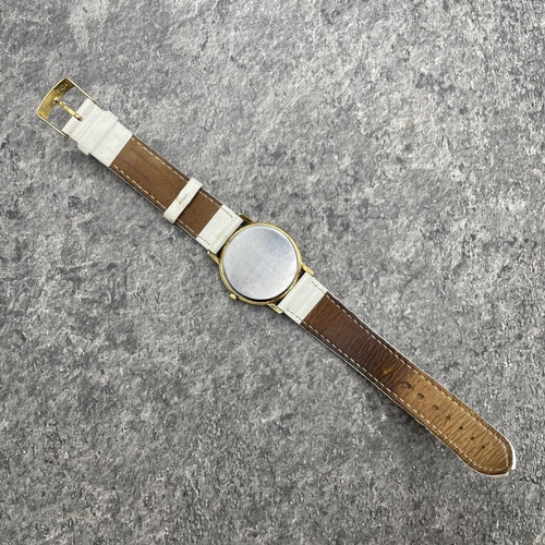 14 - Vintage Omega Seamaster Quartz gold plated watch, 33mm case, gilt dial with date aperture, associate... 