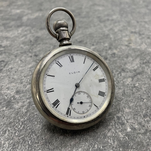 10 - Three antique silver pocket watches, to include an Elgin, 245.3g gross