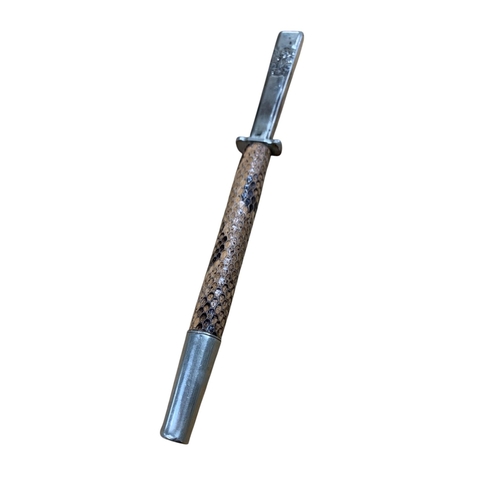 2051 - Lady Of Virtue concealed prostitutes dagger, having Art Nouveau floral decoration to handle, held in... 