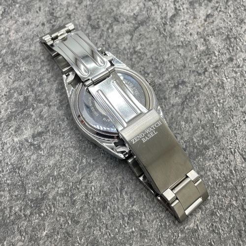 16 - Zeno Watch of Basel Automatic stainless steel gents watch, 35mm case, Rolex Explorer style dial with... 