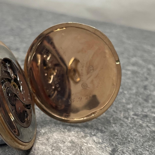 26 - Handsome early 20th century open face pocket watch, 46mm case, textured dial with Roman numerals and... 
