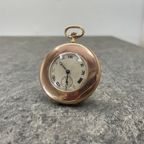 26 - Handsome early 20th century open face pocket watch, 46mm case, textured dial with Roman numerals and... 