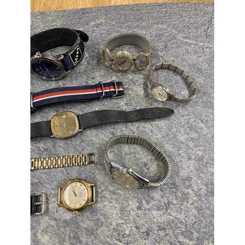11 - Collection of vintage watches to include Everite King, Cyma military watch, Thoral automatic etc (12... 