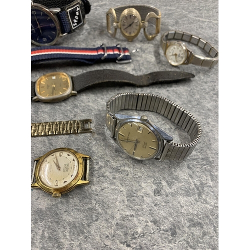 11 - Collection of vintage watches to include Everite King, Cyma military watch, Thoral automatic etc (12... 