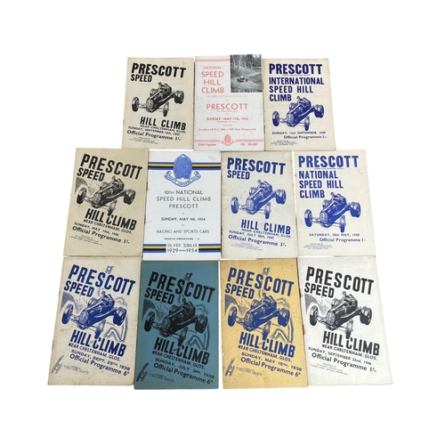 52 - Important collection of Bugatti Owner's Club Prescott Hill Climb memorabilia - to include admission ... 