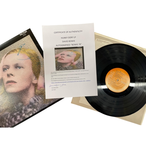 David Bowie - autographed Hunky Dory vinyl album- RCA records, signed ...