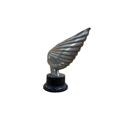 19 - Car mascot - Spirit of the Wind, cast chrome head, 14cm long