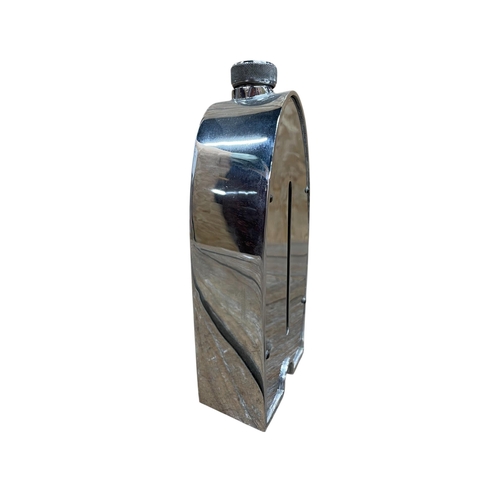 22 - Bugatti chrome radiator decanter, 19.5cm high