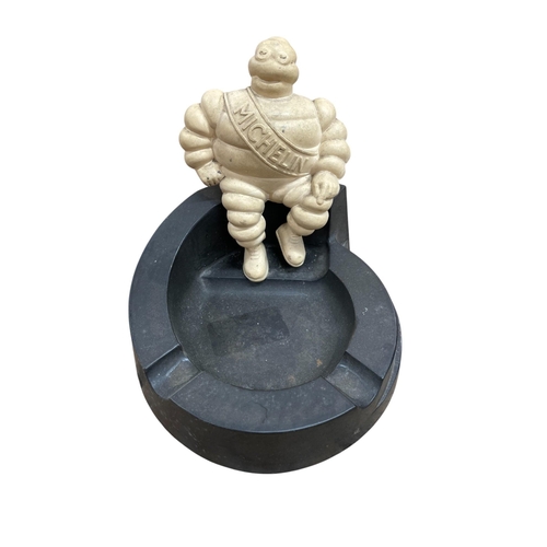 27 - Vintage Michelin bakelite ashtray, 15cm long, with a further Michelin resin ornament (2)
