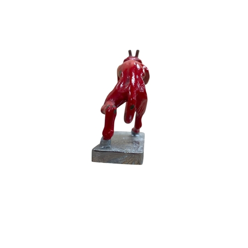12 - Car mascot - Cheeky Devil, painted cast chrome, by 'Mascots', 9cm long