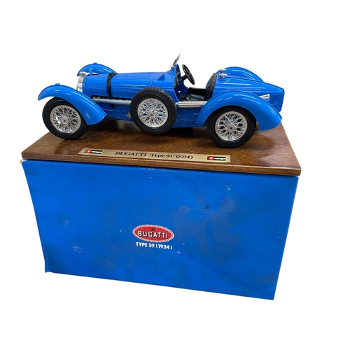 28 - Quantity of vintage Bugatti collectables to include three ashtrays, two enamel signs and two place s... 
