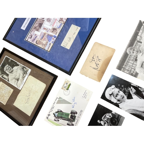 59 - Collection of autographs of legendary 1920's and 1930's racing drivers and landspeed record holders ... 