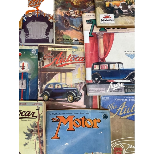 58 - An extensive collection of Pre-War The Motor and The Autocar magazines dating to the 1920's and 1930... 
