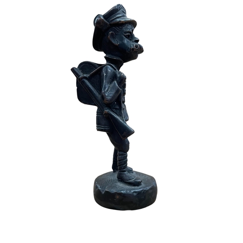 10 - Car mascot - Bruce Bairnsfather, standing 'Old Bill', Reg no 883376, cast bronze, 12.5cm high
