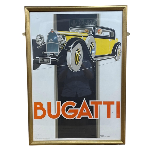 37 - Five Bugatti motor car advertising posters, to include Fix-Masseau and Rene Vincent examples, larges... 