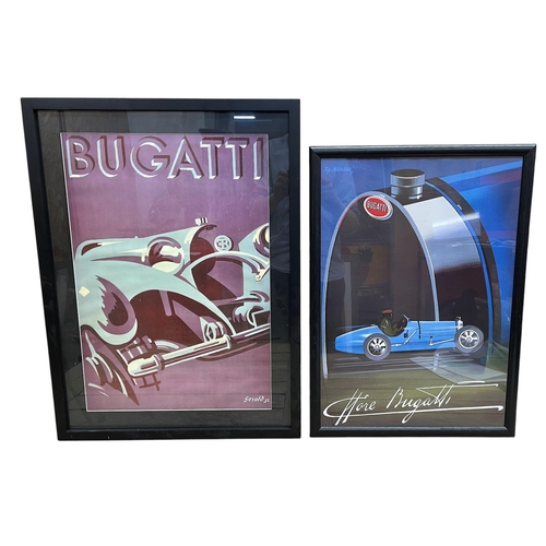 37 - Five Bugatti motor car advertising posters, to include Fix-Masseau and Rene Vincent examples, larges... 