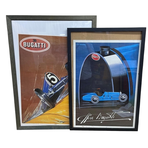 37 - Five Bugatti motor car advertising posters, to include Fix-Masseau and Rene Vincent examples, larges... 