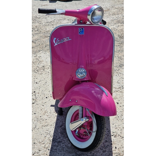 2 - 1966 Vespa 150, 125cc, KSC 289D, in bright pink, Vintage Metals Ltd complete refurbishment and resto... 