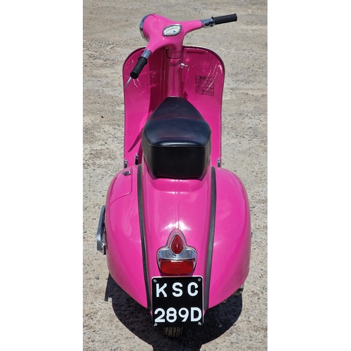 2 - 1966 Vespa 150, 125cc, KSC 289D, in bright pink, Vintage Metals Ltd complete refurbishment and resto... 