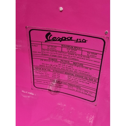 2 - 1966 Vespa 150, 125cc, KSC 289D, in bright pink, Vintage Metals Ltd complete refurbishment and resto... 