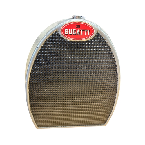 26 - Three display models of Bugatti radiators, including cast aluminium on a plinth base, 50cm high, wit... 