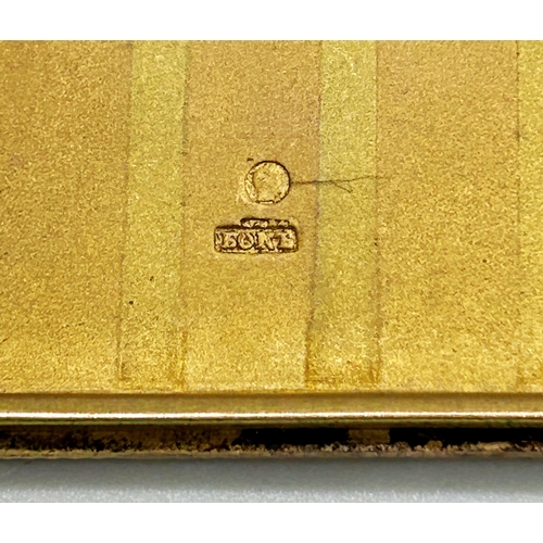 125A - Exceptional quality Russian Samorodok 14k bicolour engine turned cigarette case by Karl Bok (of Fabe... 