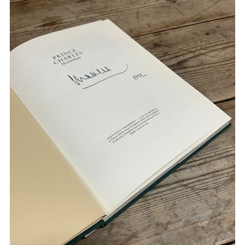 518 - King Charles III interest - Prince Charles, Horseman, by Michael Clayton, signed to the first page b... 