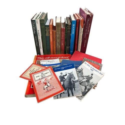 649 - Large collection of books and literature relating to hunting and the Beaufort Hunt (see images)