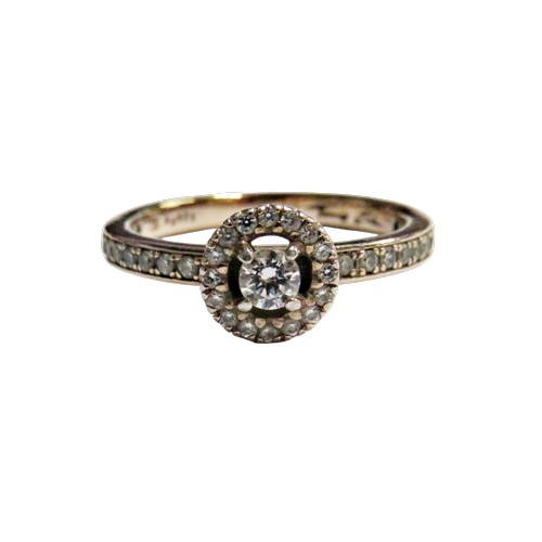 28 - Thomas Sabo, a rose-coloured 925 and cubic zirconia cluster ring, signed and stamped 'AG925', size N... 