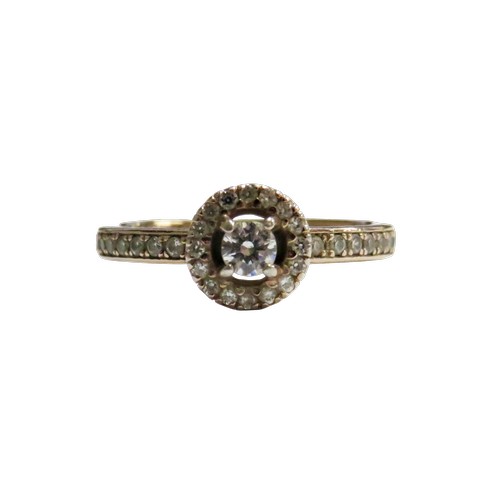28 - Thomas Sabo, a rose-coloured 925 and cubic zirconia cluster ring, signed and stamped 'AG925', size N... 