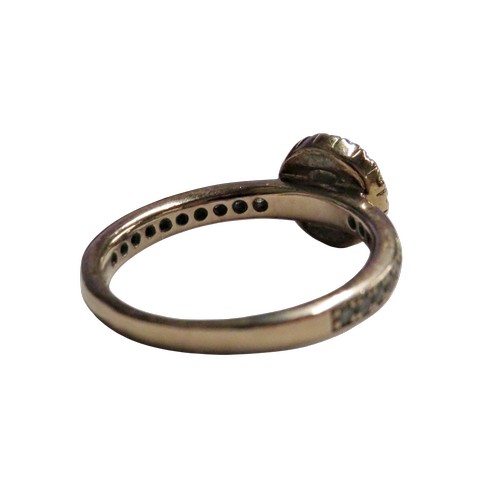 28 - Thomas Sabo, a rose-coloured 925 and cubic zirconia cluster ring, signed and stamped 'AG925', size N... 