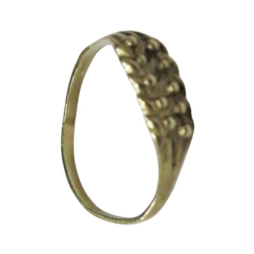 38 - Four various rings comprising, a silver and oval garnet single stone gypsy ring, size S+; a floral-t... 