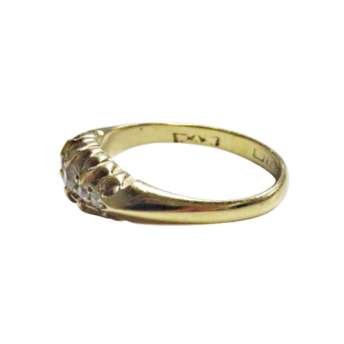 46 - An early 20th century 18ct gold and diamond five stone ring, the old-cut stones approx. 0.16cts tota... 