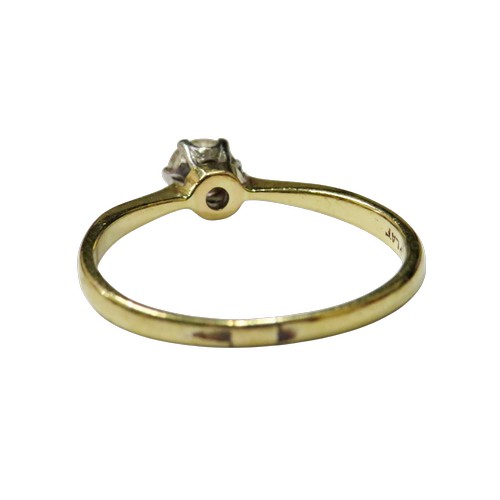 58 - A vintage diamond solitaire ring, the bright and lively early modern round brilliant approx. 0.25cts... 
