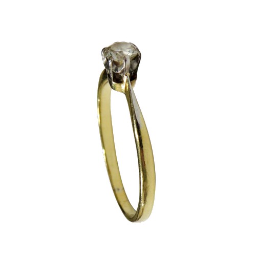58 - A vintage diamond solitaire ring, the bright and lively early modern round brilliant approx. 0.25cts... 