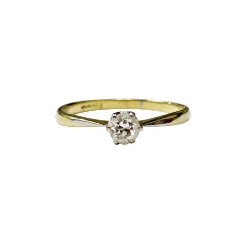 58 - A vintage diamond solitaire ring, the bright and lively early modern round brilliant approx. 0.25cts... 
